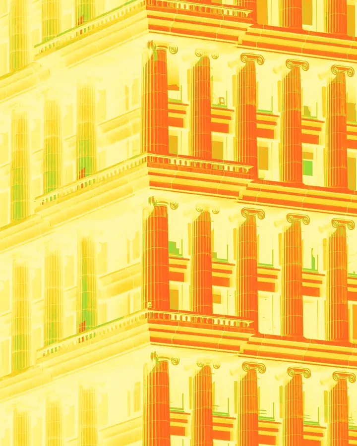 Effet Dégradé appliqué avec Brandline, sur de l'architecture