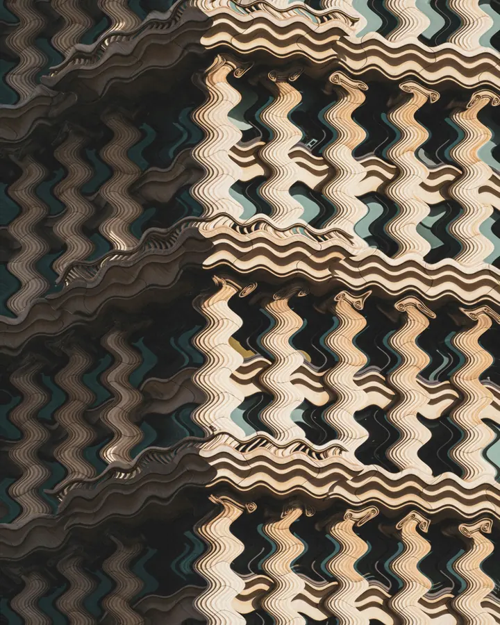 Effet Distorsion appliqué avec Brandline, sur de l'architecture