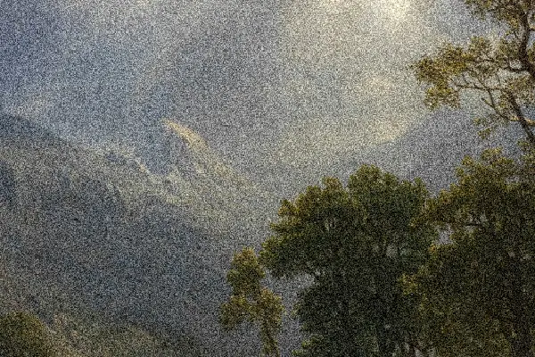 Effet Grain appliqué avec Brandline, sur une peinture